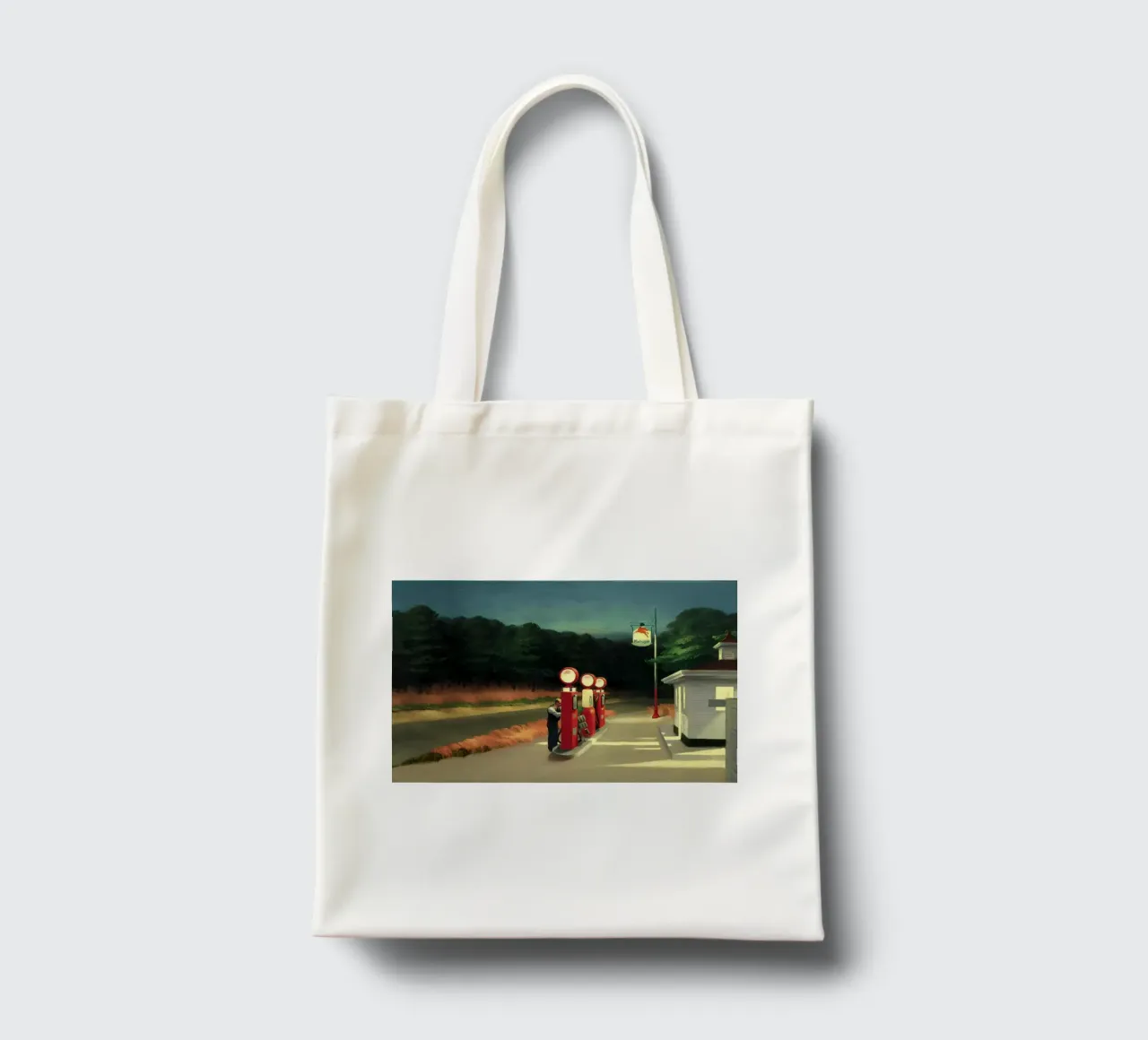 Hopper's "Gas" - American Realism & Solitary Roadside Scene tote bag by NorwesClub