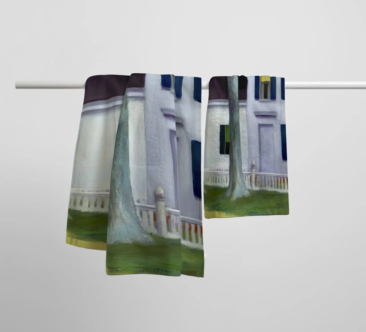 Les deux puritains de Hopper - Réalisme américain et architecture S serviette de bain de NorwesClub