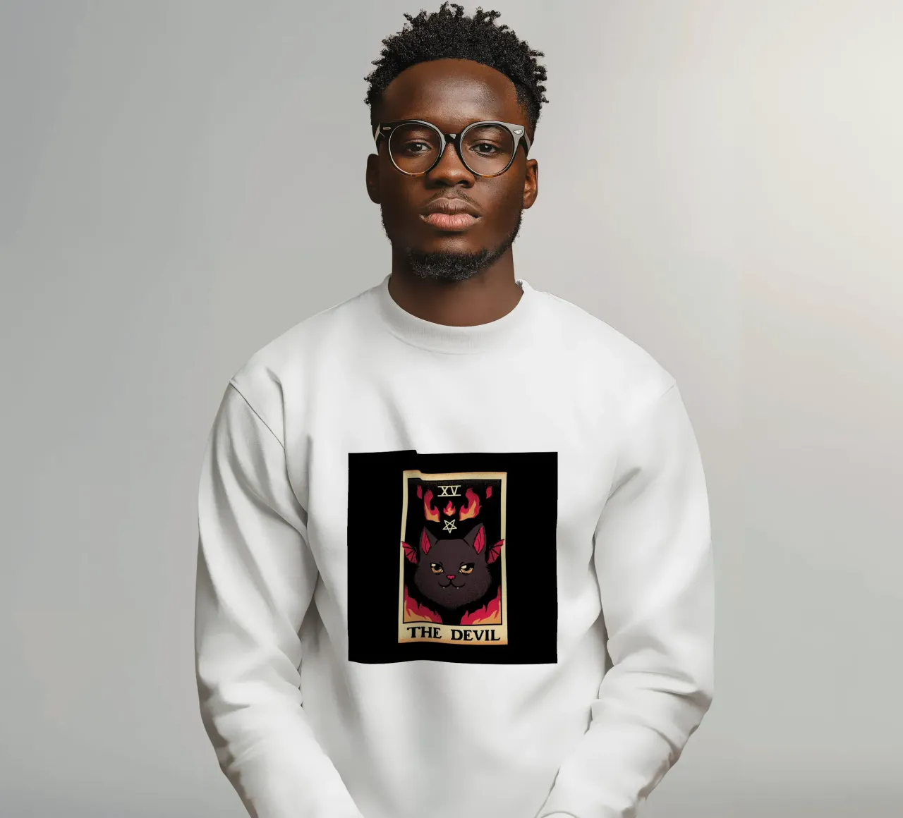 The Devil Cat Tarot Card felpa da Tobe Fonseca