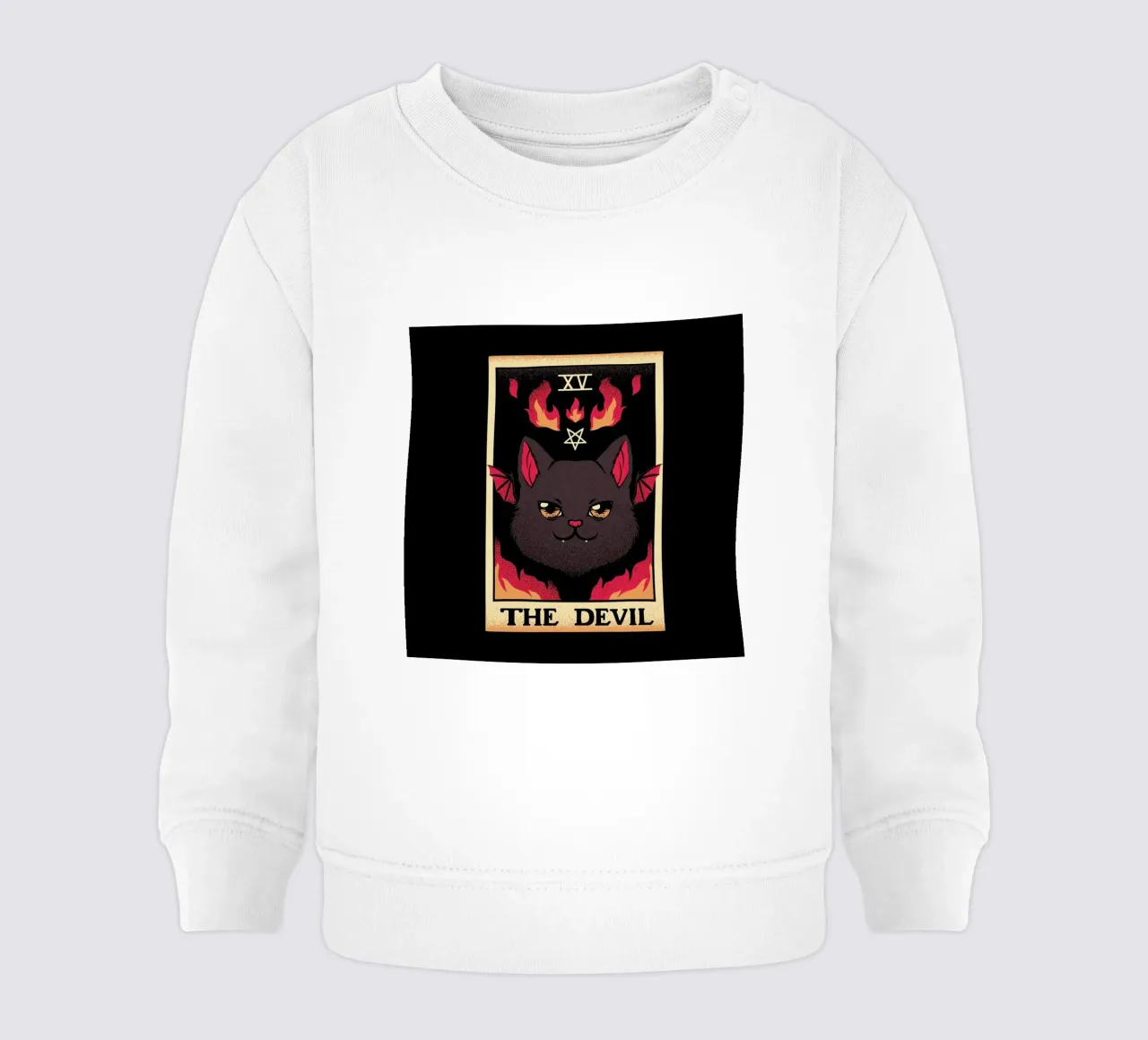 The Devil Cat Tarot Card felpa neonato da Tobe Fonseca