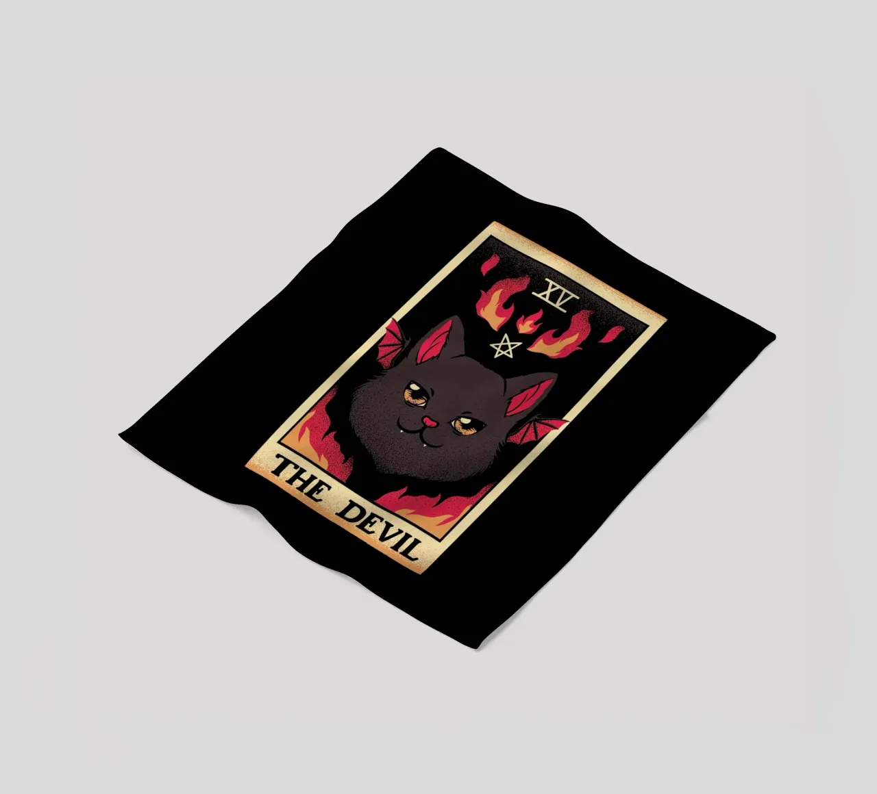 The Devil Cat Tarot Card coperta in pile da Tobe Fonseca