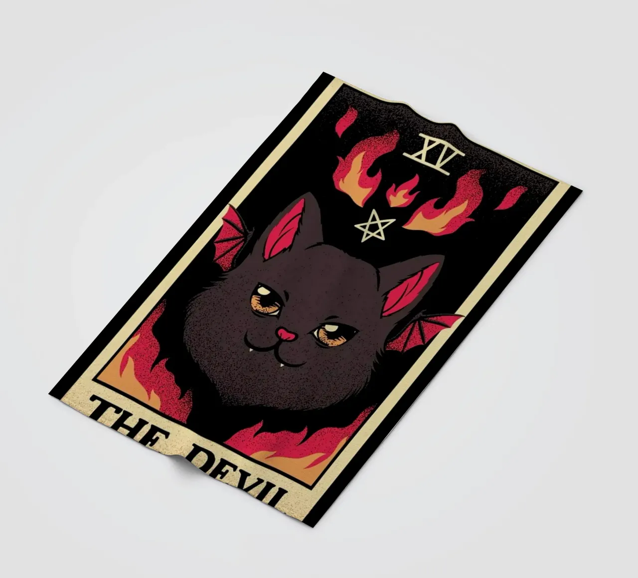 The Devil Cat Tarot Card coperta in pile da Tobe Fonseca