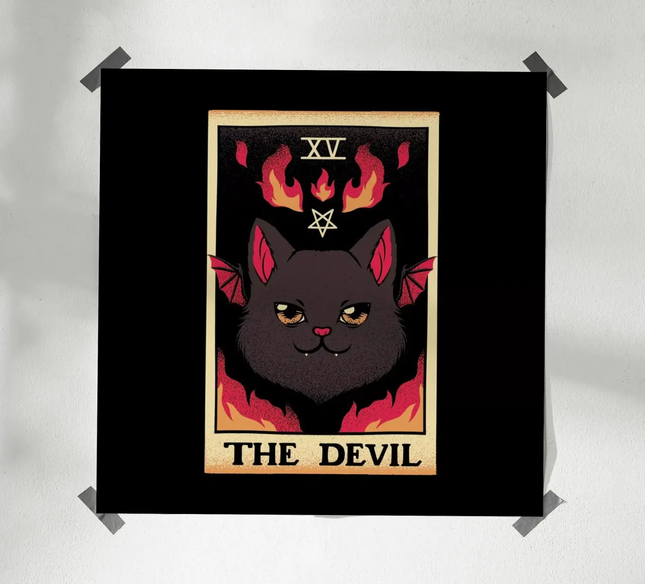 The Devil Cat Tarot Card carta hahnemühle da Tobe Fonseca