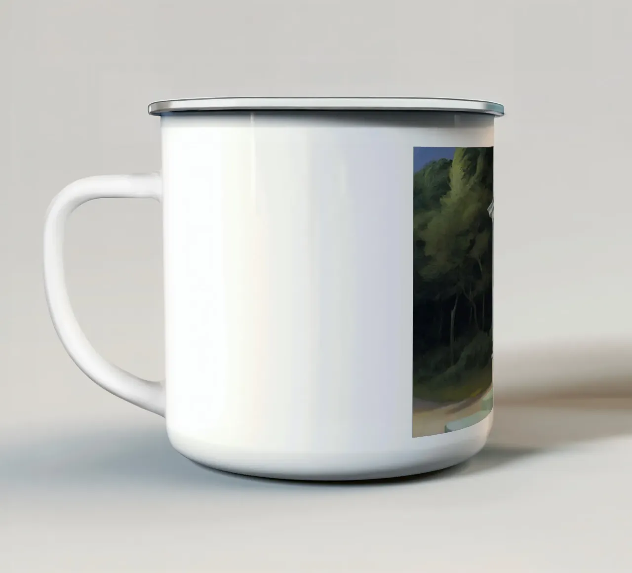 Le "sette del mattino" di Hopper - Realismo americano e solitudine mattutina tazza in smalto da NorwesClub
