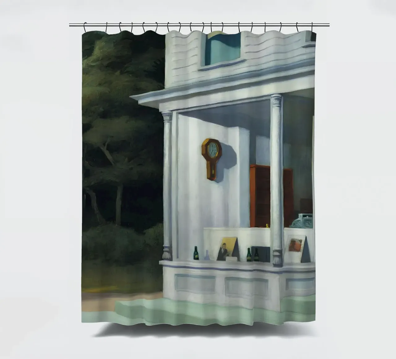 Le "sette del mattino" di Hopper - Realismo americano e solitudine mattutina tenda da doccia da NorwesClub