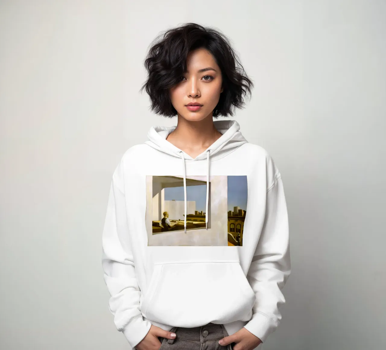 Ufficio in una piccola città" di Hopper - Realismo urbano e solitudine felpa con cappuccio da NorwesClub