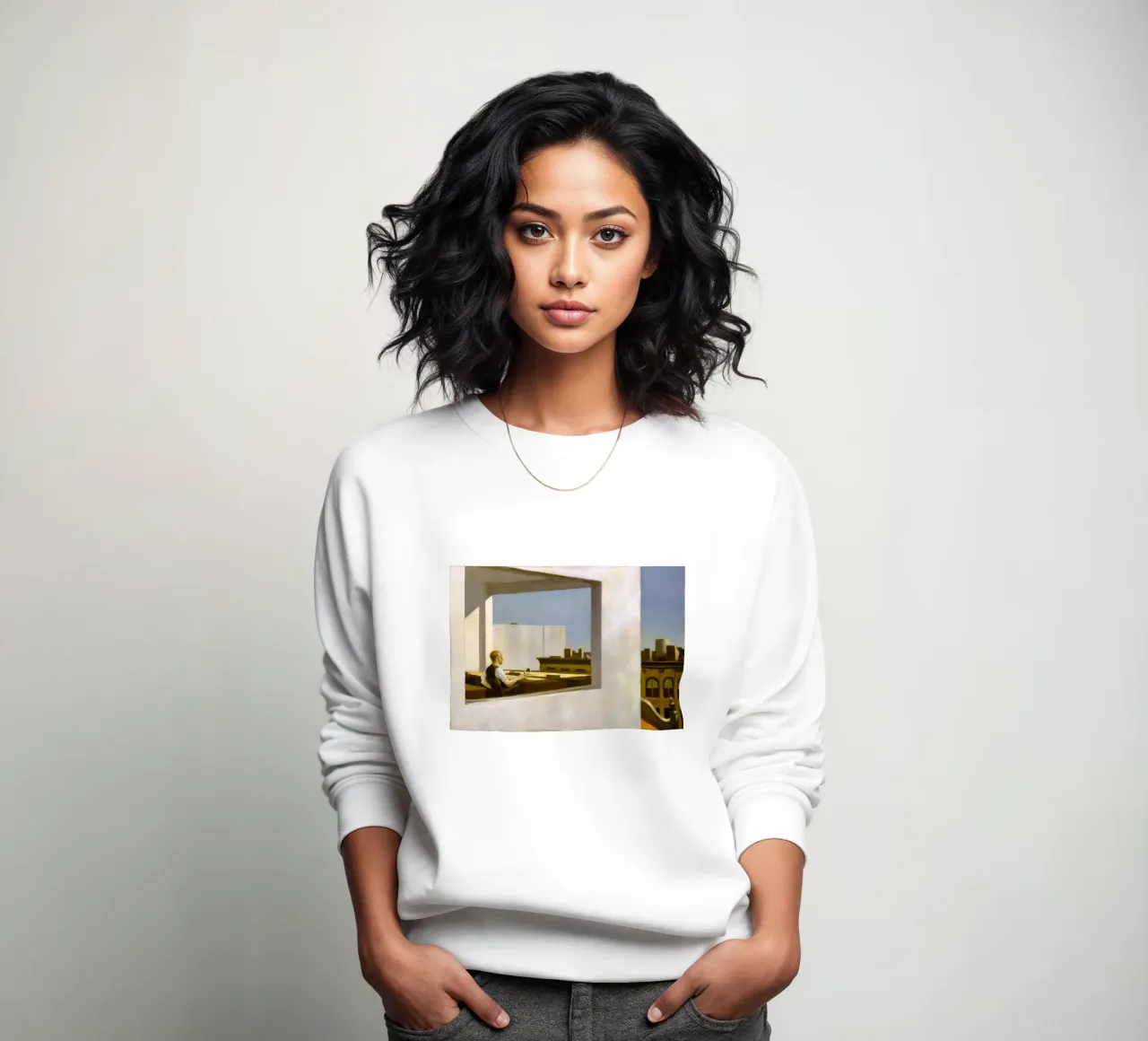 Ufficio in una piccola città" di Hopper - Realismo urbano e solitudine felpa da NorwesClub