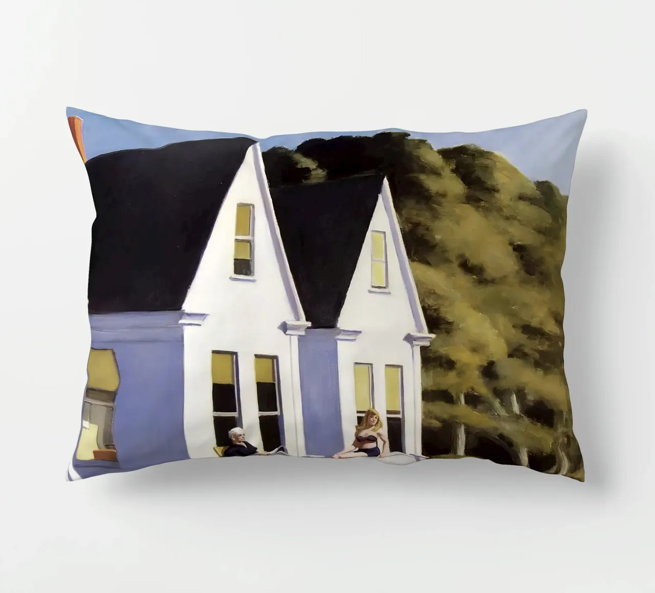 La luce del sole del secondo piano di Hopper - Realismo americano e luce solare cuscino da NorwesClub