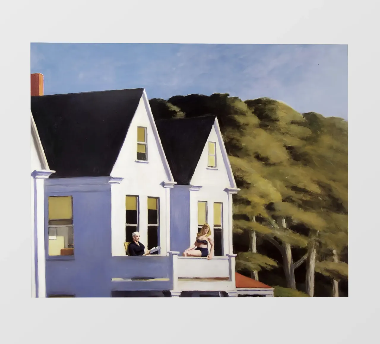 Hoppers "Second Story Sunlight" - Amerikanischer Realismus & Sonnenlicht Fototapete von NorwesClub