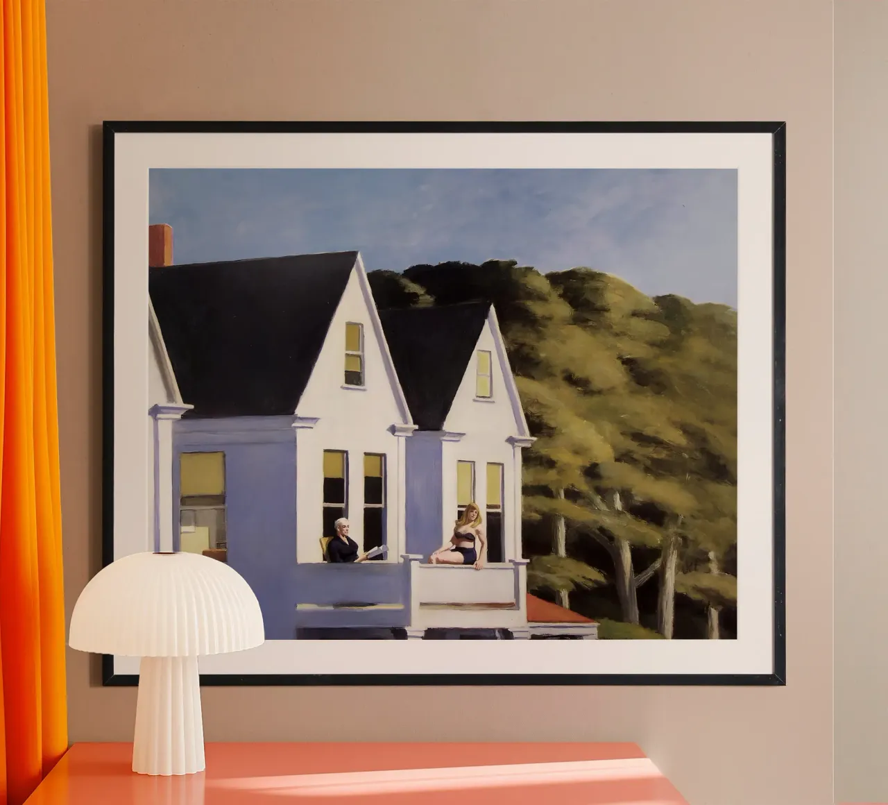 Hopper's "Second Story Zonlicht" - Amerikaans Realisme & Zonlicht hahnemühle van NorwesClub