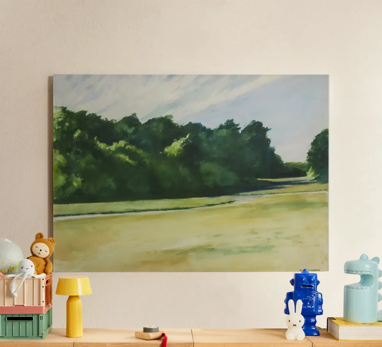 Masa de árboles en Eastham" de Hopper - American Realism & Nat metacrilato de NorwesClub