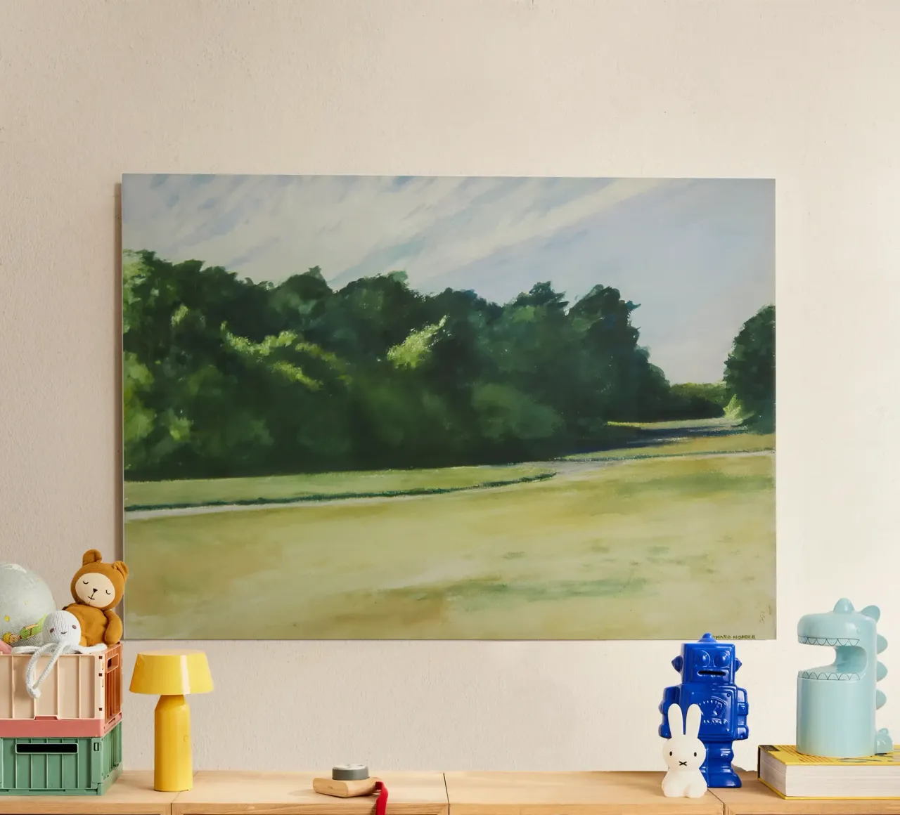 Hopper's "Mass of Trees at Eastham" - American Realism & Nat alu-dibond by NorwesClub