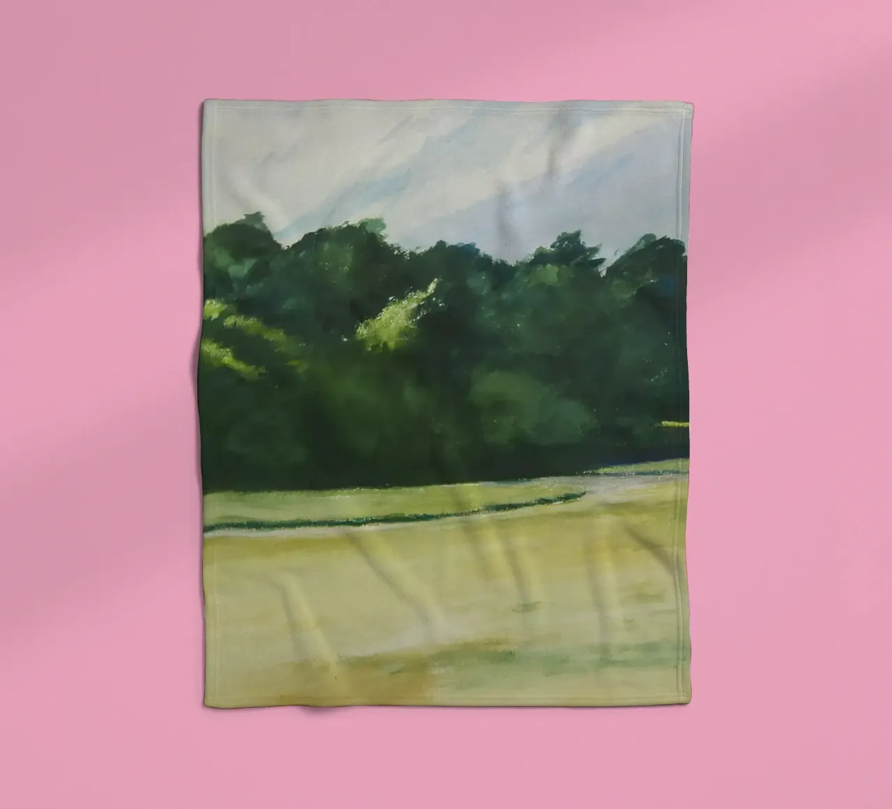Hopper's "Mass of Trees at Eastham" - American Realism & Nat fleece blanket by NorwesClub