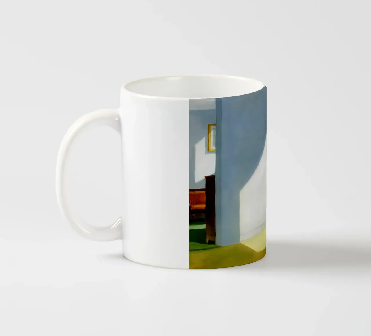 Le "Stanze in riva al mare" di Hopper - Realismo surreale e paesaggi costieri tazza in ceramica da NorwesClub