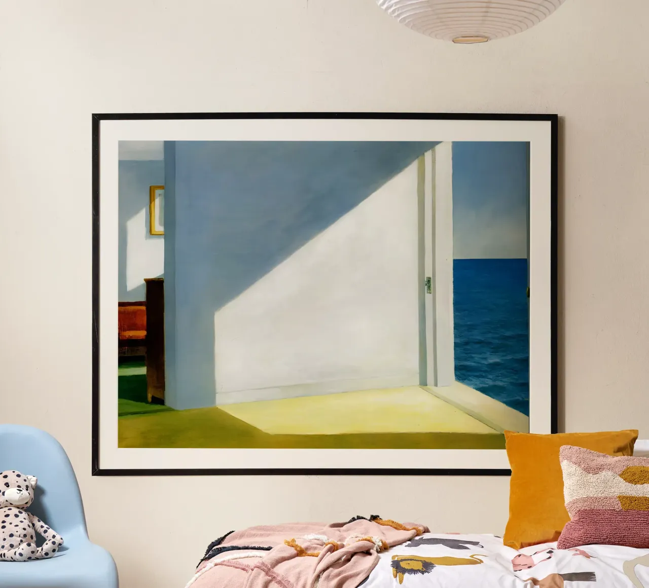 Le "Stanze in riva al mare" di Hopper - Realismo surreale e paesaggi costieri poster con telaio in plastica da NorwesClub
