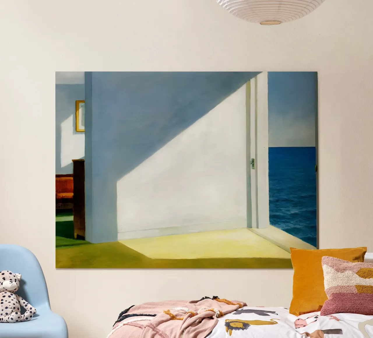 Le "Stanze in riva al mare" di Hopper - Realismo surreale e paesaggi costieri poster con telaio in plastica da NorwesClub
