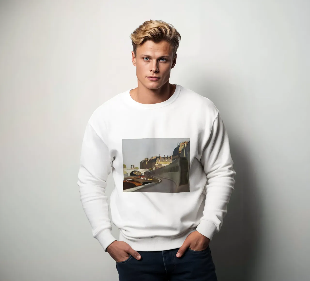 Dock of Grands Augustins" de Hopper - Impresionismo parisino sudadera de NorwesClub