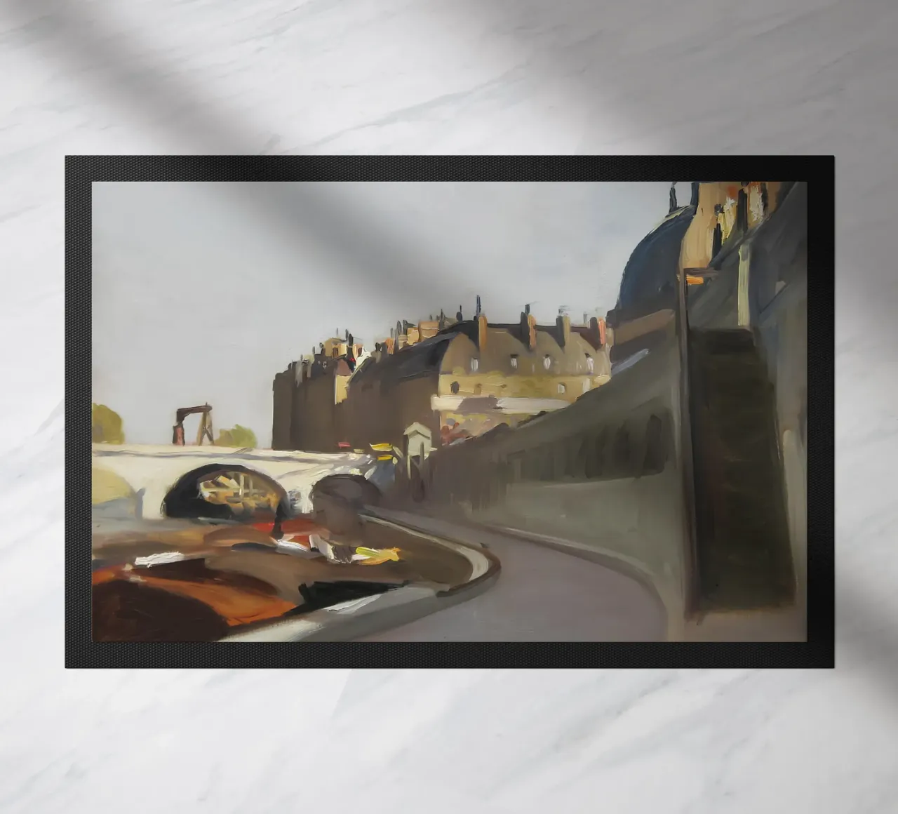 Hopper's "Dock of Grands Augustins" - Parisian Impressionism doormat by NorwesClub