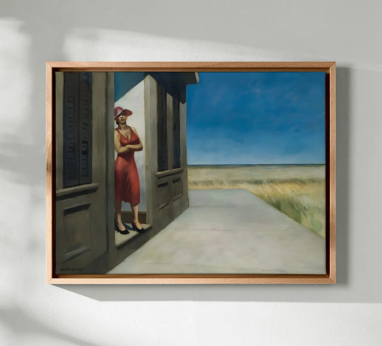 Il "Mattino della Carolina del Sud" di Hopper - Realismo americano e rurale tela con Cornice a cassetta da NorwesClub