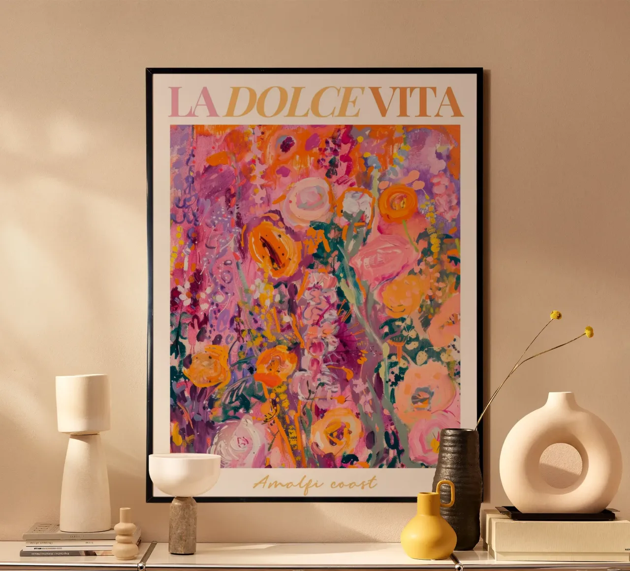 Stampa floreale La Dolce Vita, Mercato dei fiori poster da Boheme