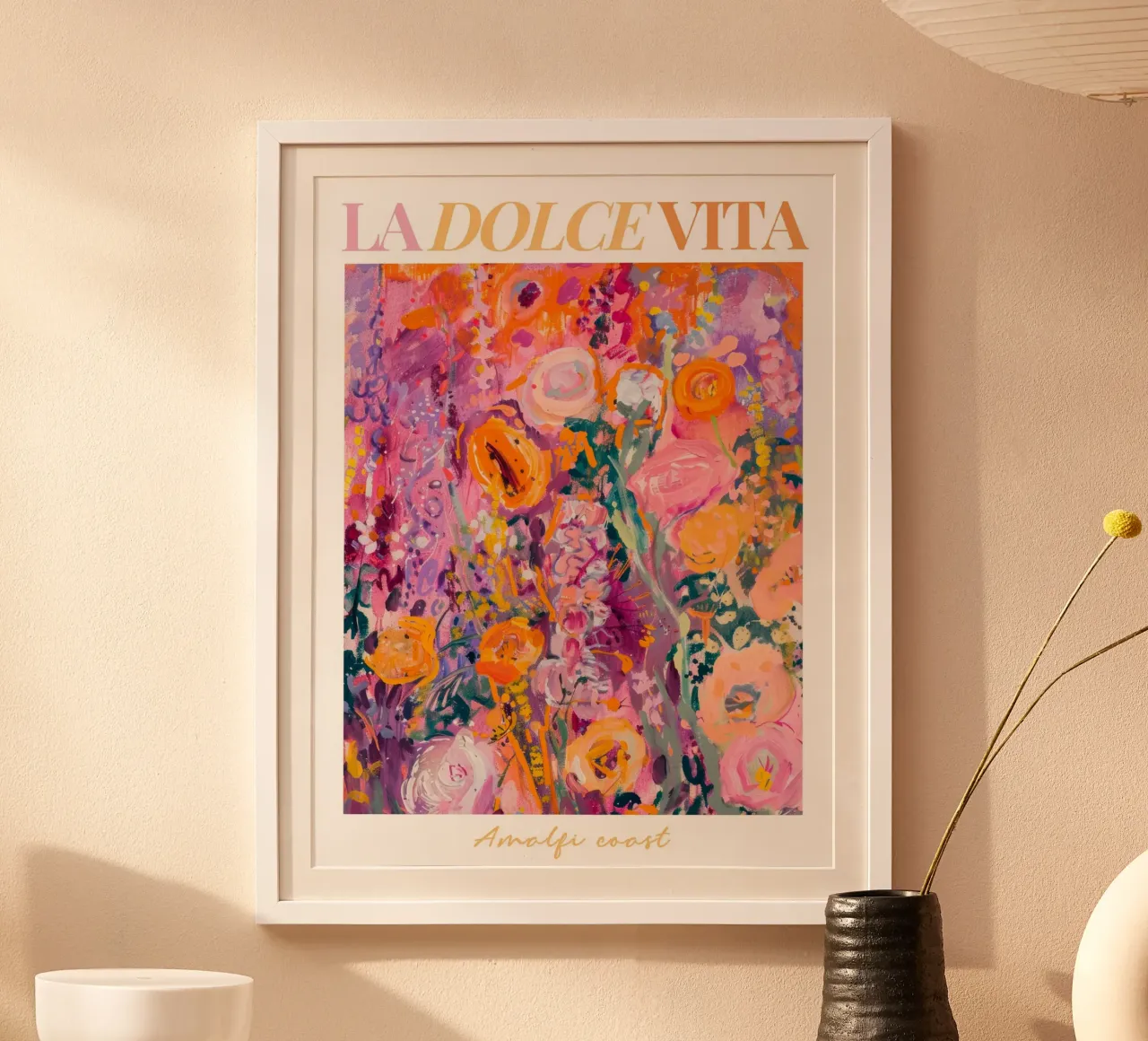 Stampa floreale La Dolce Vita, Mercato dei fiori poster da Boheme