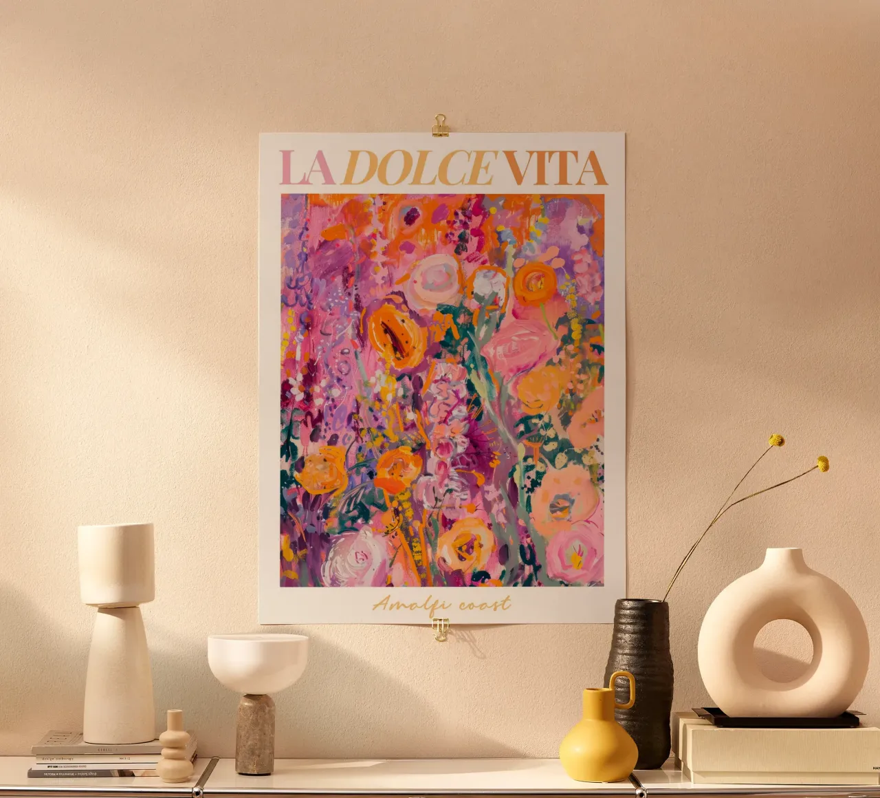 Stampa floreale La Dolce Vita, Mercato dei fiori poster da Boheme