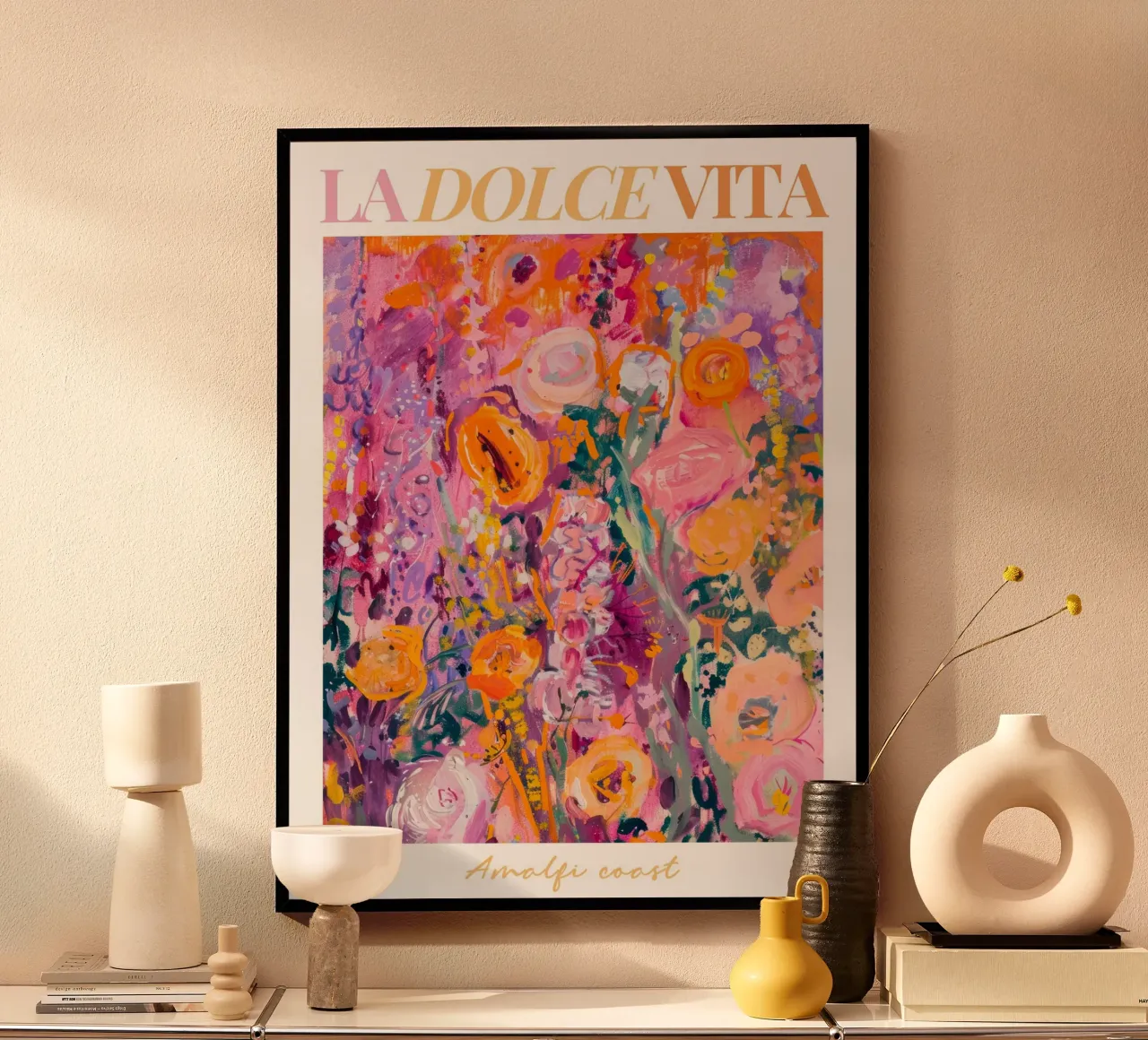 Stampa floreale La Dolce Vita, Mercato dei fiori poster da Boheme