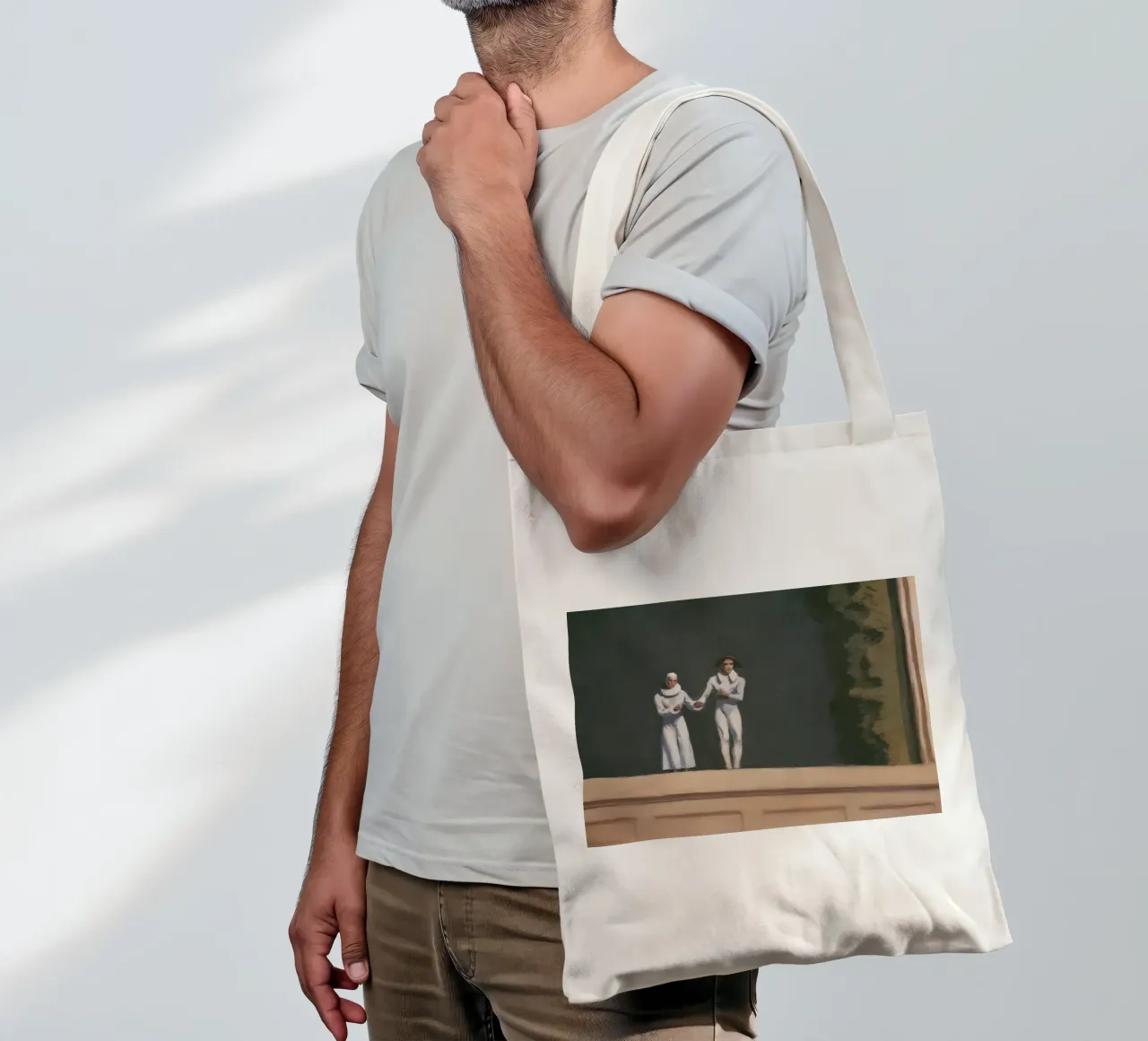 I "due comici" di Hopper - Realismo americano e addio all'arte P borsa in juta da NorwesClub
