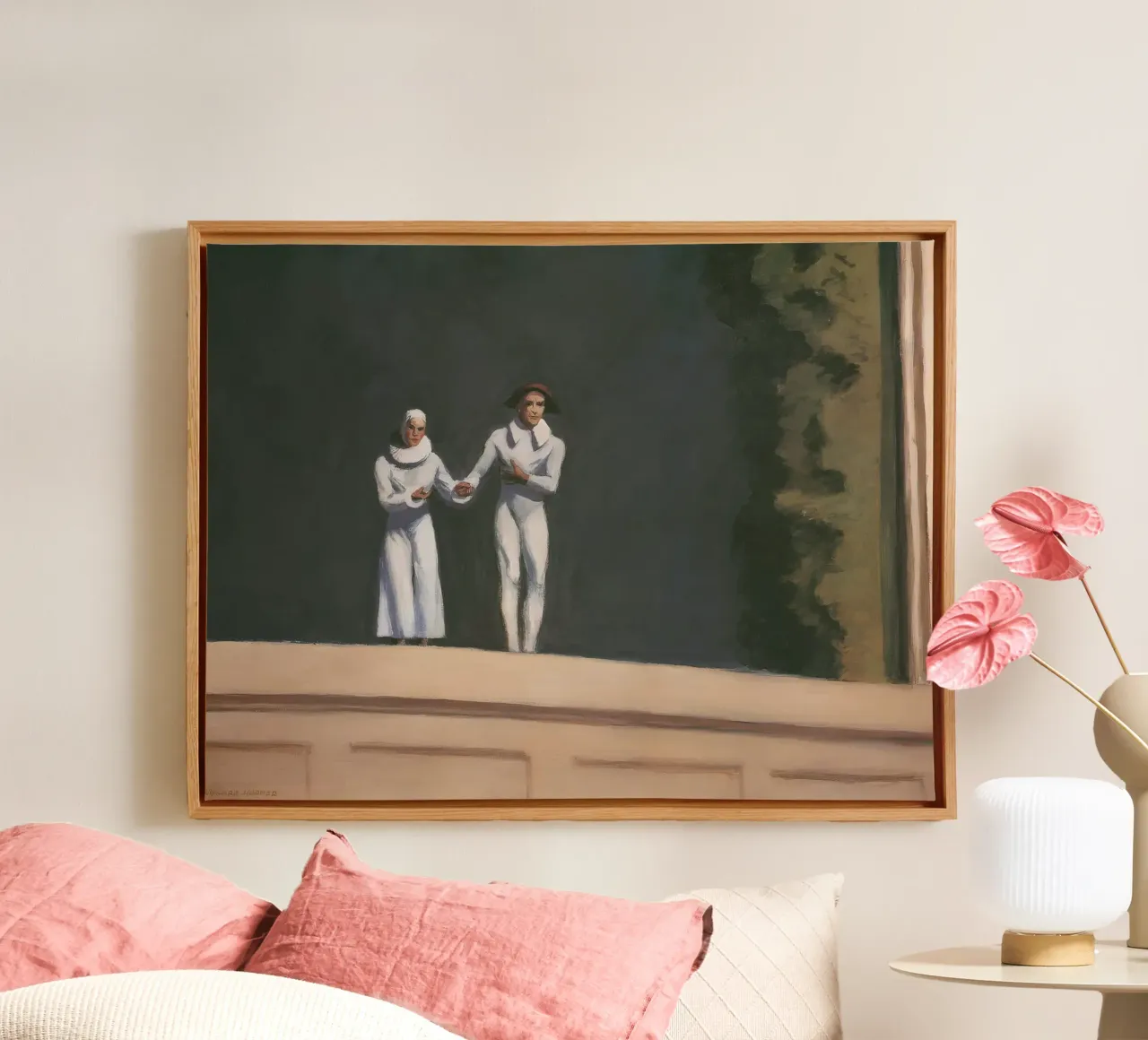 I "due comici" di Hopper - Realismo americano e addio all'arte P tela con Cornice a cassetta da NorwesClub