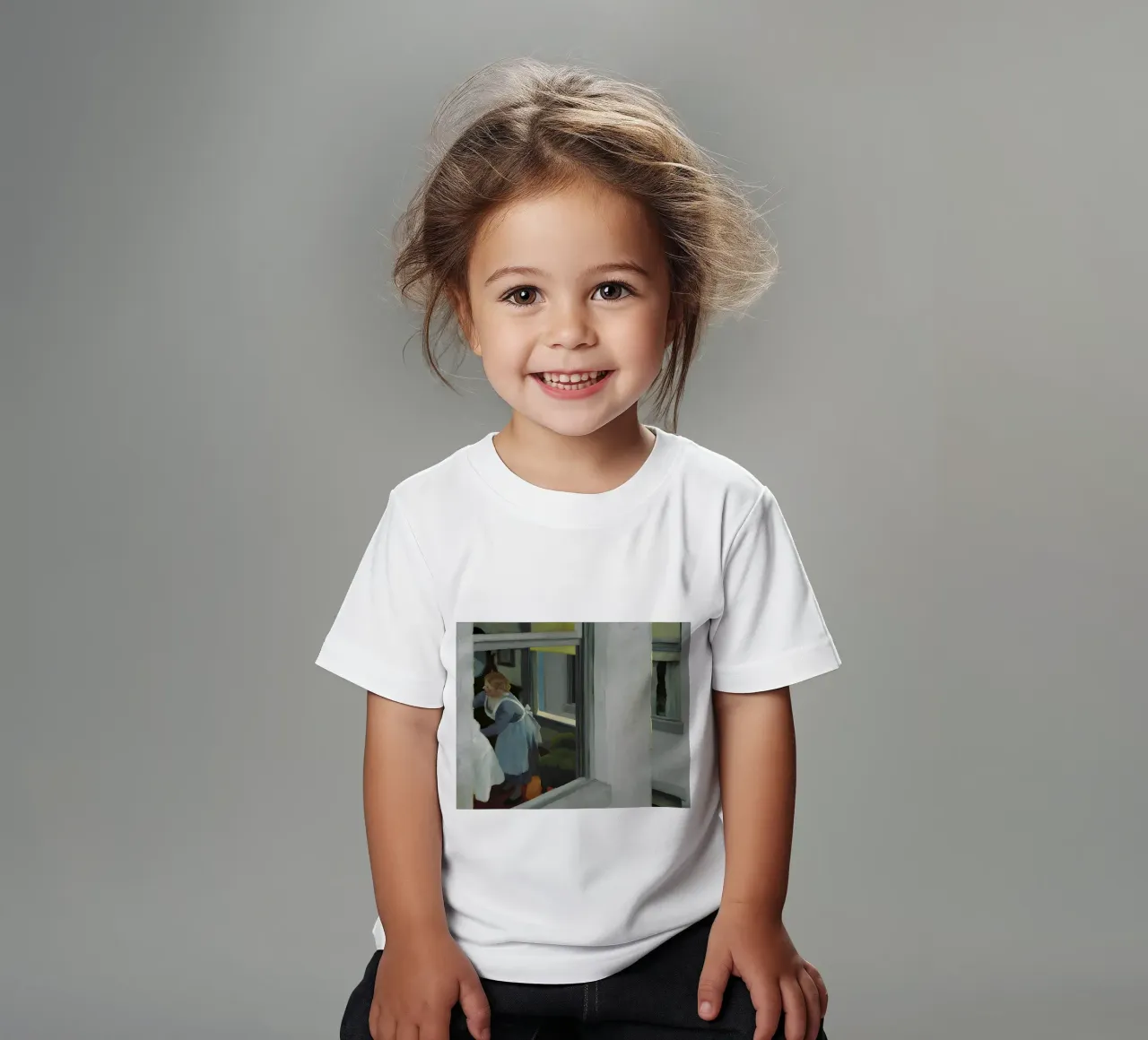 Hopper's "Apartment Houses" - NYC Realism & Urban Architectu kids t-shirt by NorwesClub