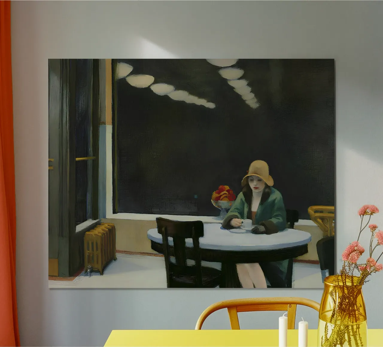 Autómata" de Hopper - Realismo americano y soledad urbana Print poster de NorwesClub