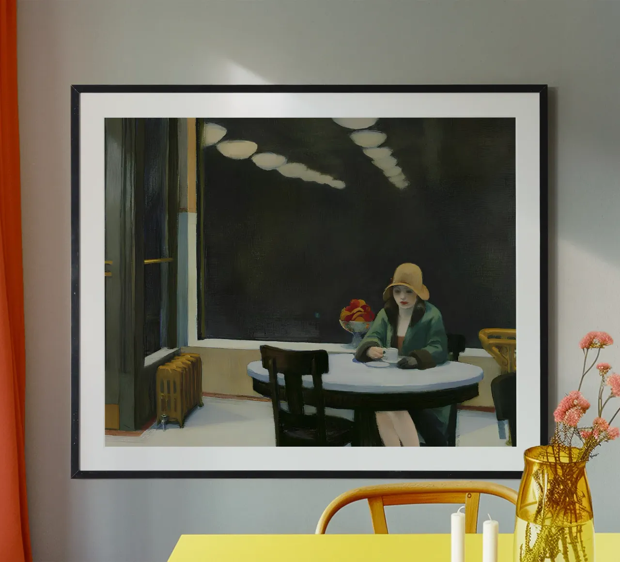 Autómata" de Hopper - Realismo americano y soledad urbana Print poster de NorwesClub