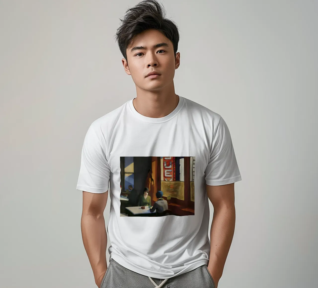 Il "Chop Suey" di Hopper - Realismo americano e scena di un caffè urbano P t-shirt da NorwesClub