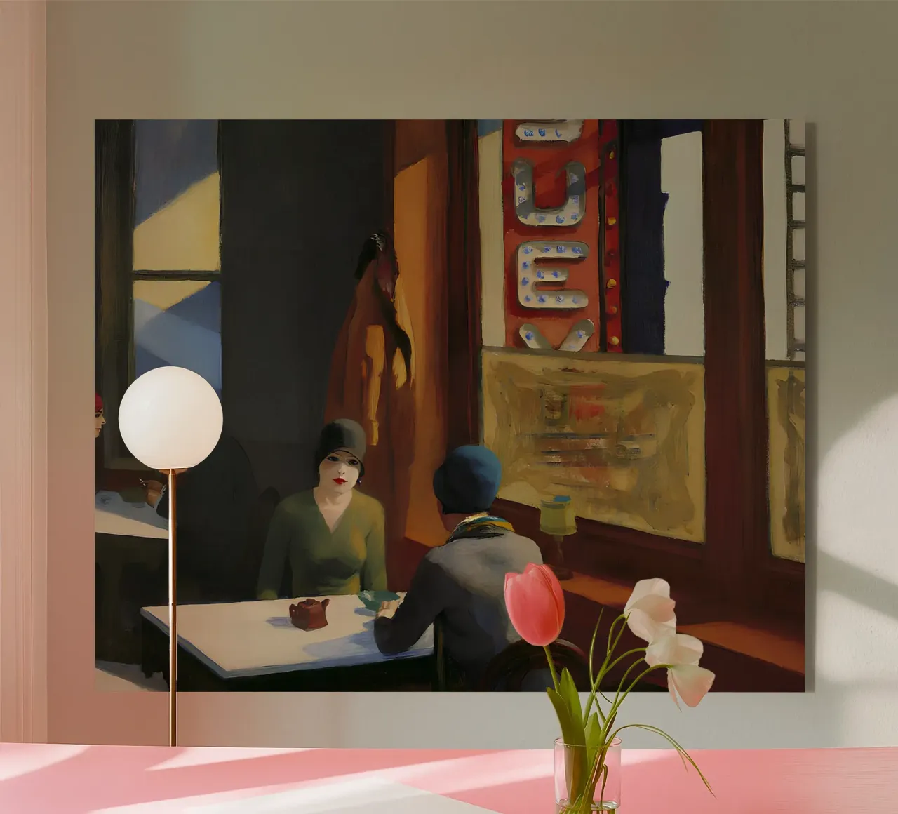 Il "Chop Suey" di Hopper - Realismo americano e scena di un caffè urbano P plexiglass da NorwesClub
