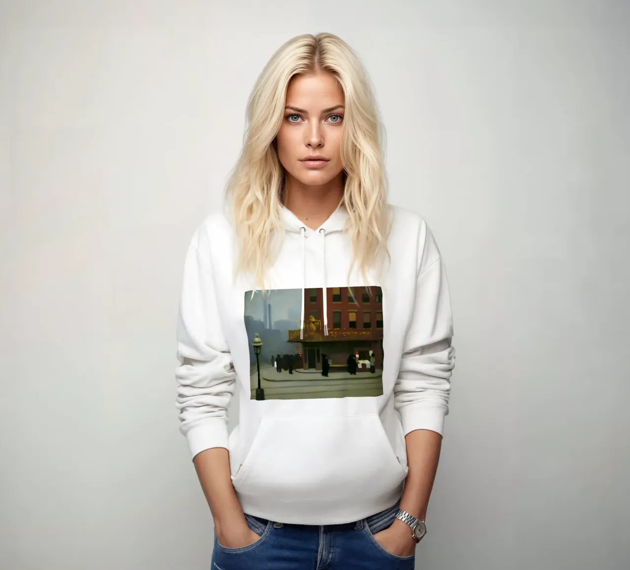 L'"angolo di New York" di Hopper - Realismo urbano e architettura D felpa con cappuccio da NorwesClub