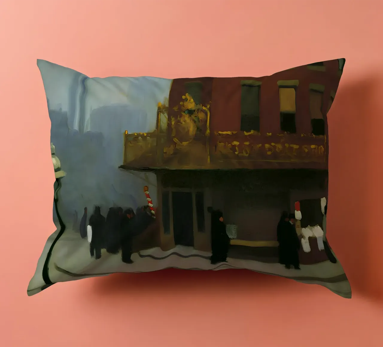 L'"angolo di New York" di Hopper - Realismo urbano e architettura D cuscino da NorwesClub