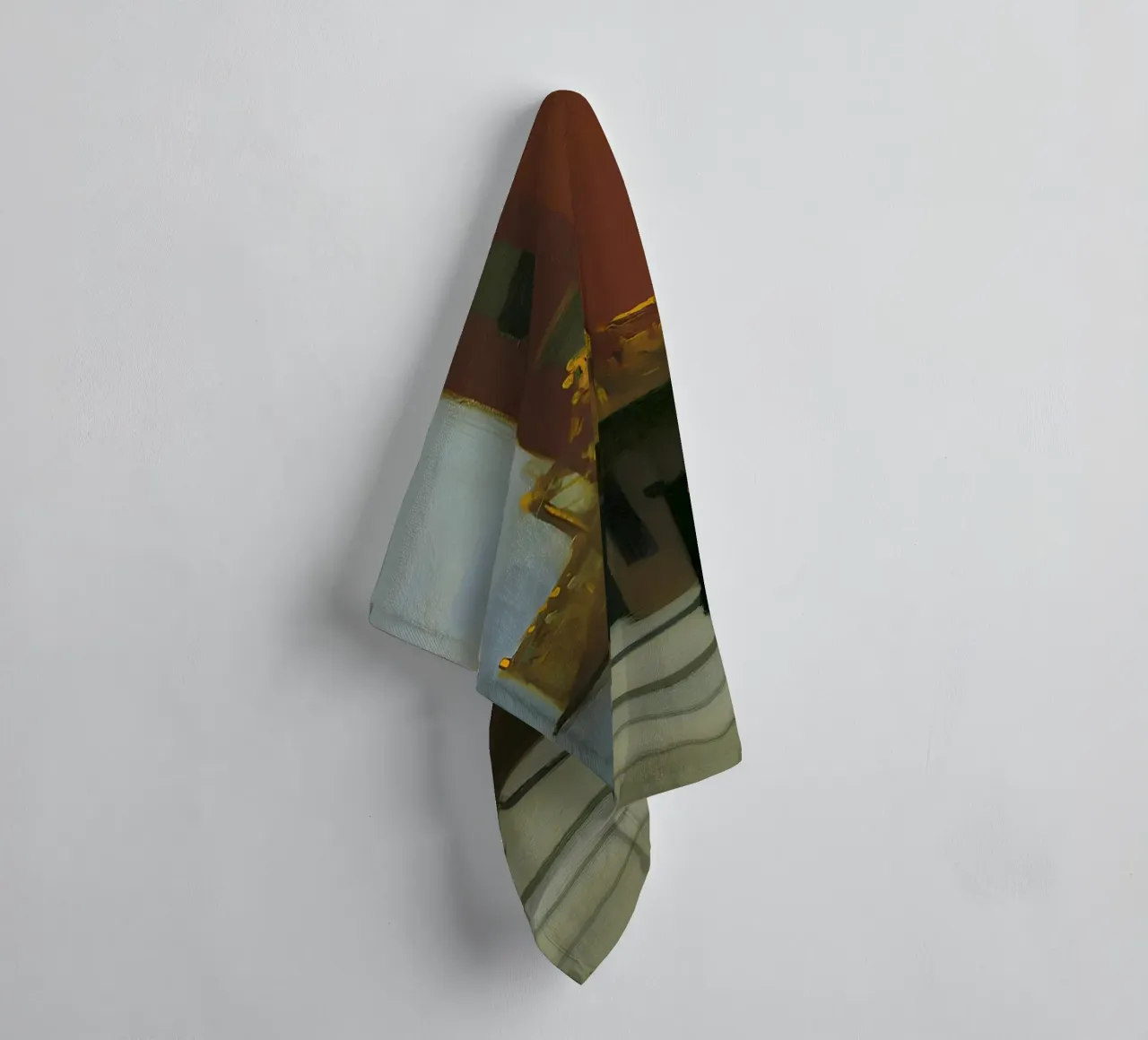 Hopper's "New York Corner" - Stedelijk realisme & architectonisch D badhanddoek van NorwesClub