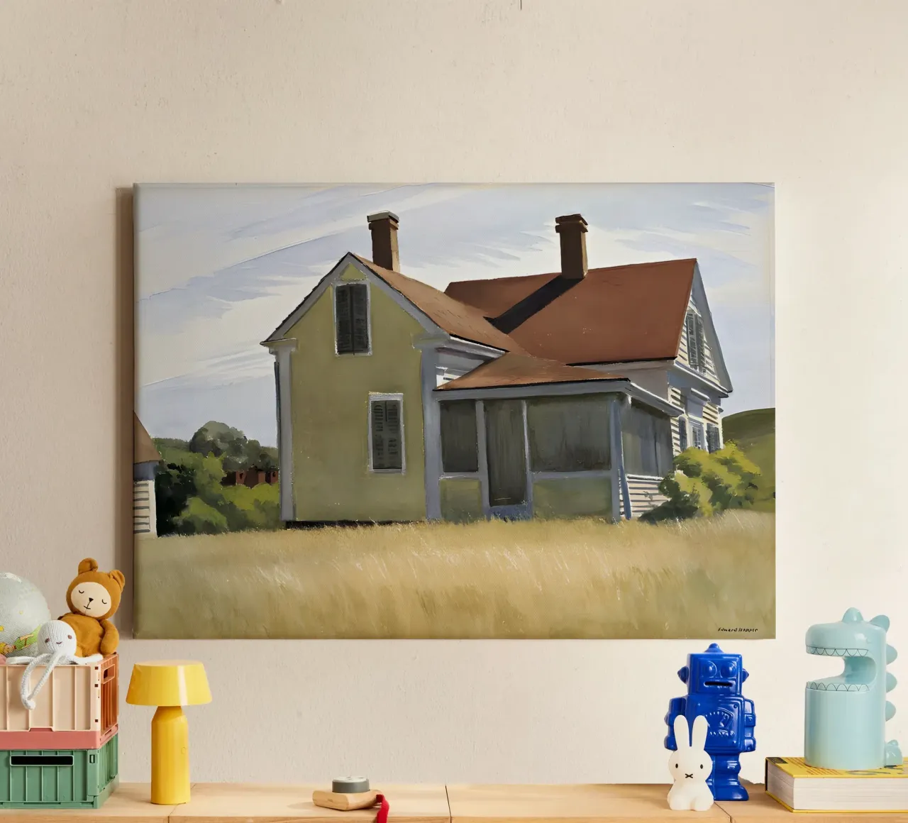Hopper's "Marshall's House" - Amerikaans realisme & kustboog canvas van NorwesClub