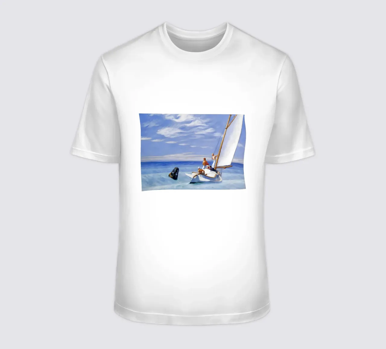 Hopper's "Ground Swell" - Amerikaans realisme en maritieme advent t-shirt van NorwesClub