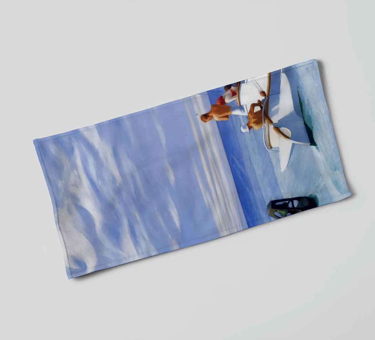 Hopper's "Ground Swell" - American Realism & Maritime Advent towel by NorwesClub