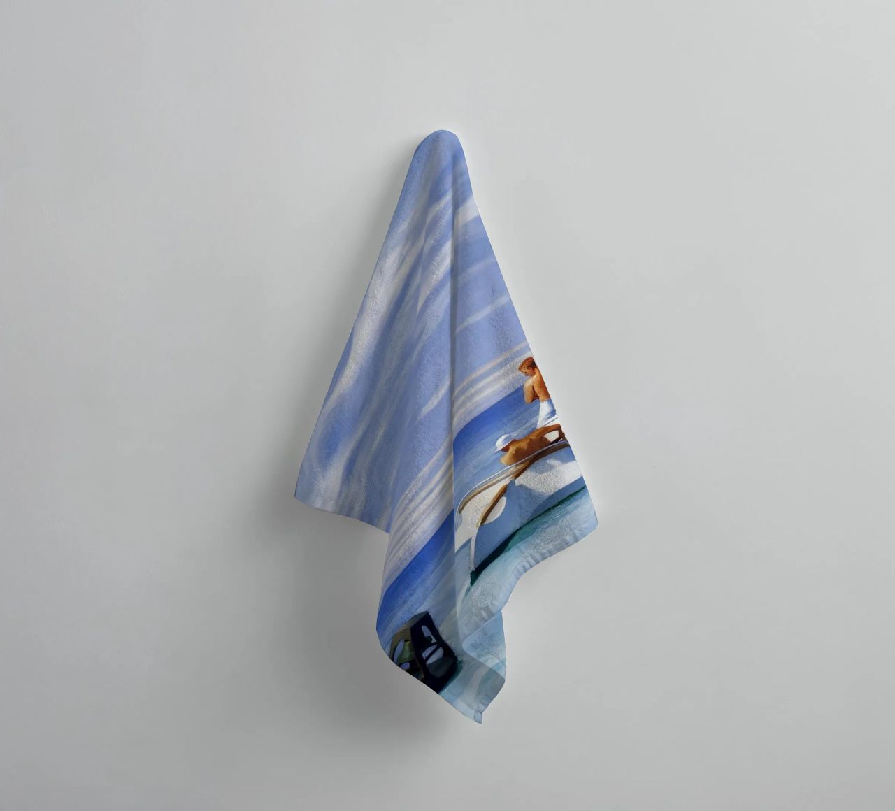 Hopper's "Ground Swell" - American Realism & Maritime Advent towel by NorwesClub