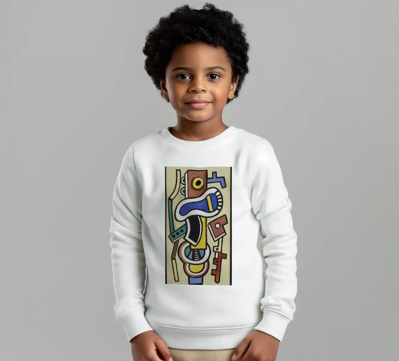 Léger's "Abstraction" - Cubist Geometric Art & Modernist Mas kids sweatshirt by NorwesClub