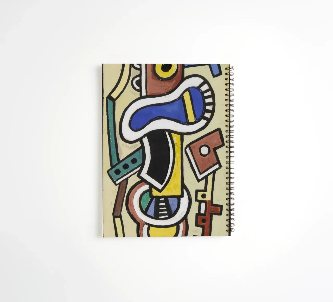 Léger's "Abstraction" - Cubist Geometric Art & Modernist Mas spiral notebook by NorwesClub