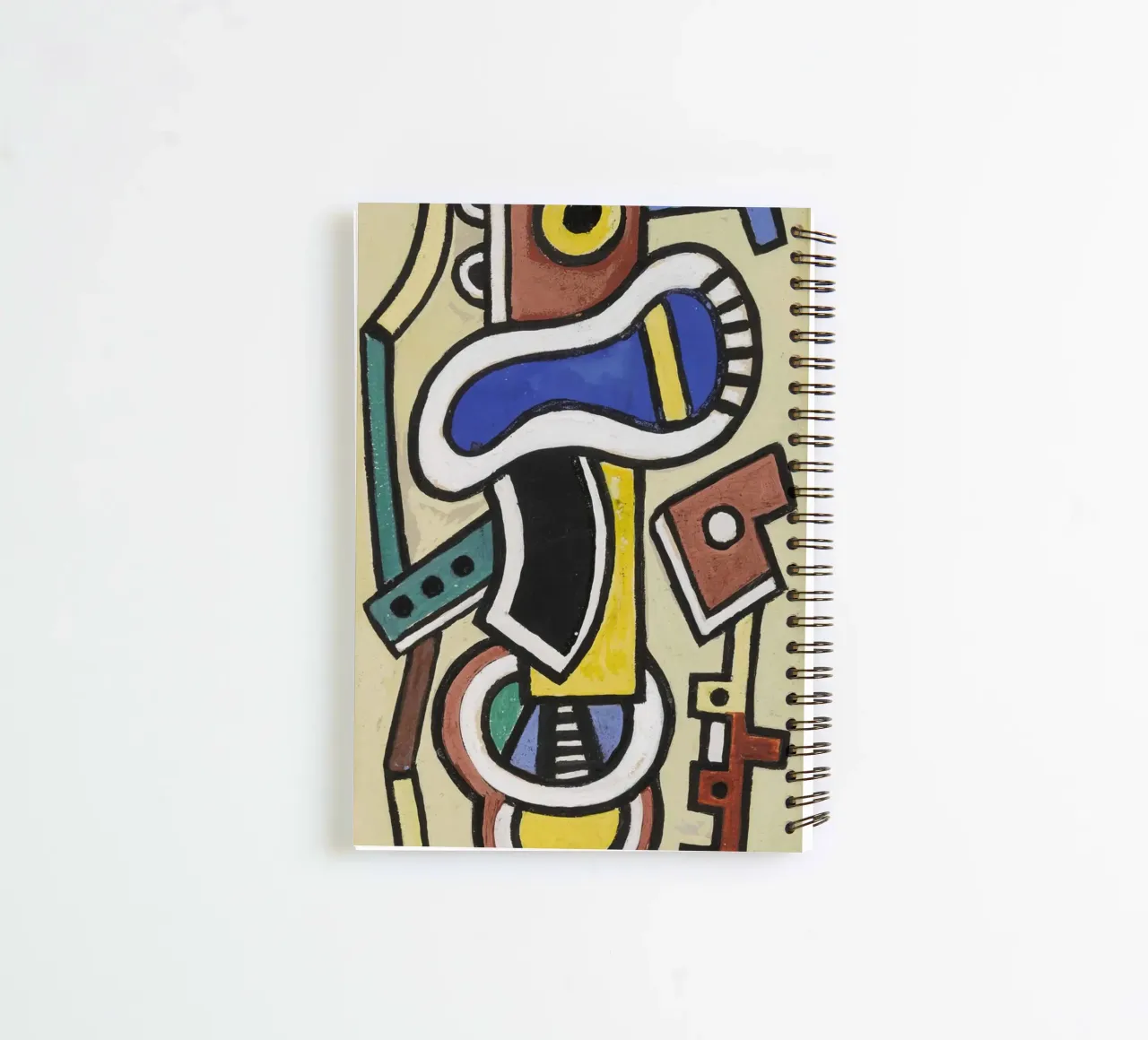 Léger's "Abstraction" - Cubist Geometric Art & Modernist Mas spiral notebook by NorwesClub