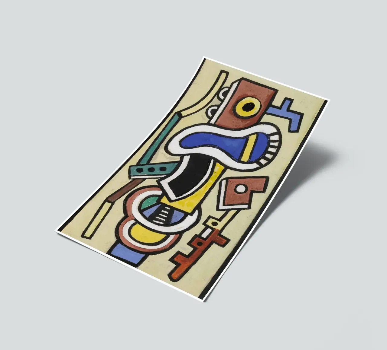 Léger's "Abstraction" - Cubist Geometric Art & Modernist Mas sticker sheet by NorwesClub