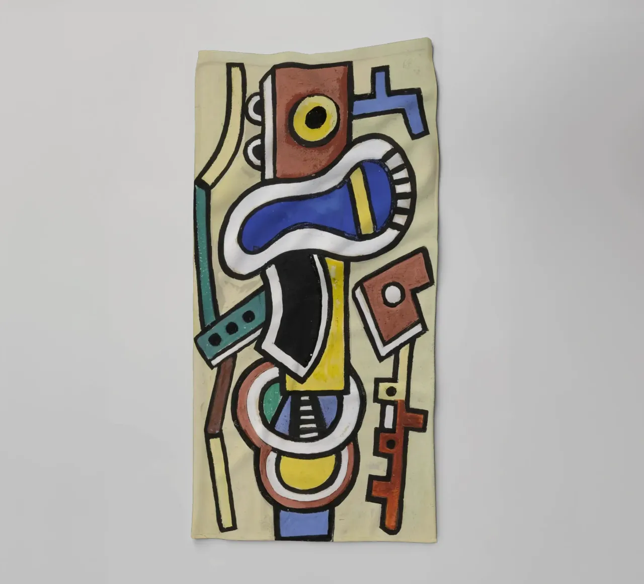 Léger's "Abstraction" - Cubist Geometric Art & Modernist Mas towel by NorwesClub