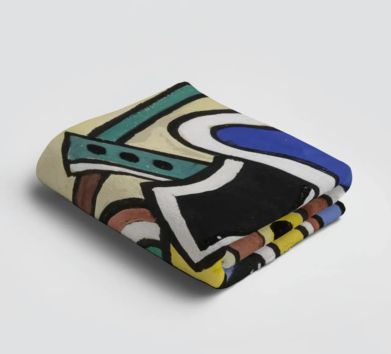 Léger's "Abstraction" - Cubist Geometric Art & Modernist Mas towel by NorwesClub