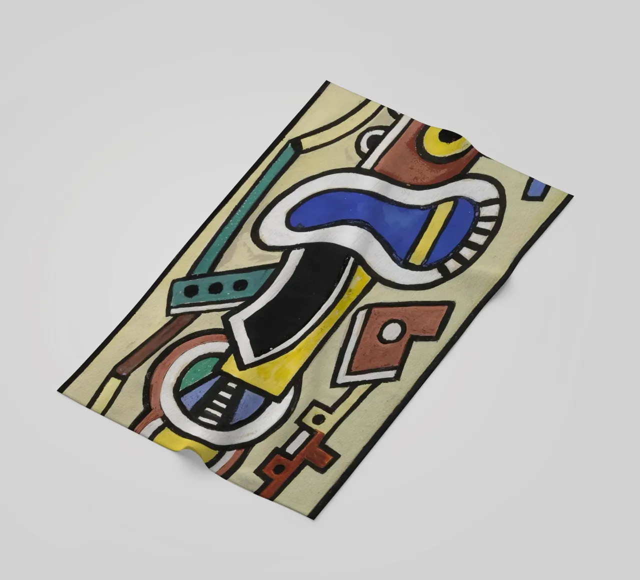 Léger's "Abstraction" - Cubist Geometric Art & Modernist Mas beach towel by NorwesClub