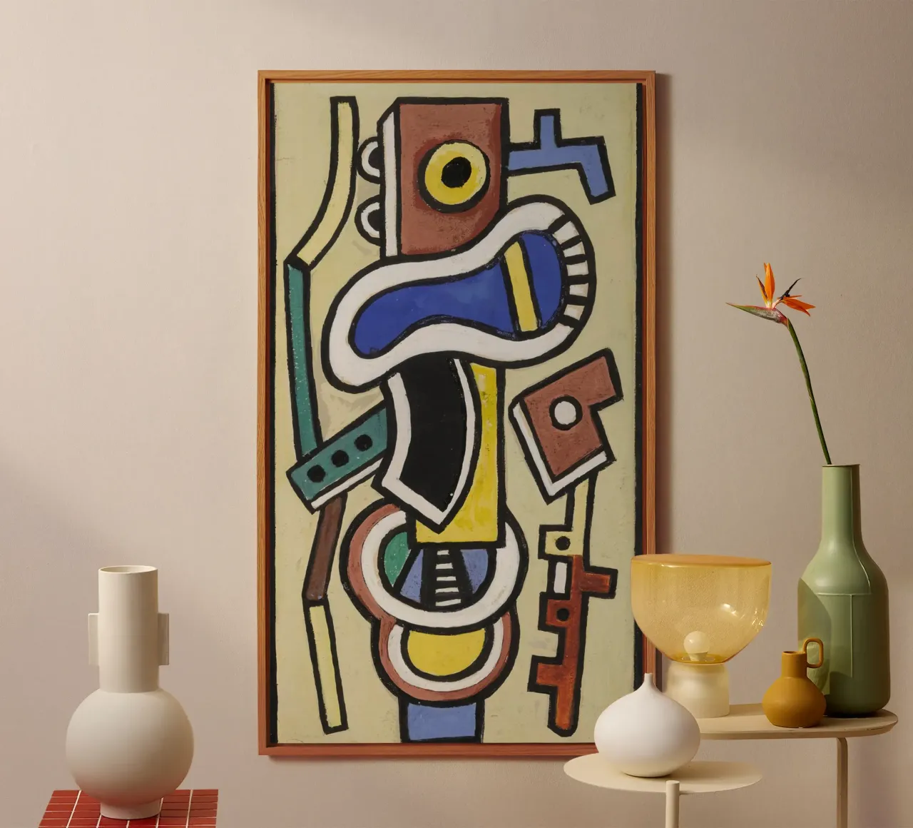 Léger's "Abstraction" - Cubist Geometric Art & Modernist Mas alu-dibond by NorwesClub