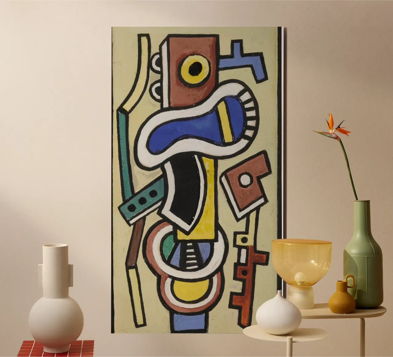 Léger's "Abstraction" - Cubist Geometric Art & Modernist Mas alu-dibond by NorwesClub